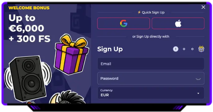 Spinorhino Casino Registration banner